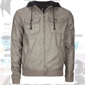 CHOR Creepster Men’s Faux Hooded Leather Jacket